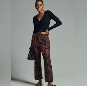 New Anthropologie X FARM Rio Butterfly Sky Pull-On Pants Size Small